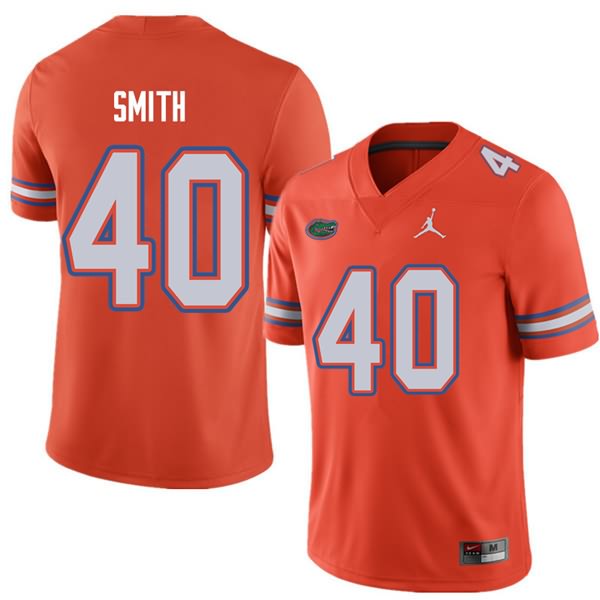 NCAA Florida Gators Nick Smith Men's #40 Jordan Brand Orange Stitched Authentic College Football Jersey CAQ2264JL